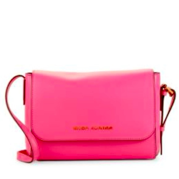 Marc Jacobs Medium Commuter Leather Designer Pink Gold Crossbody Flap Bag Purse - Picture 3 of 17